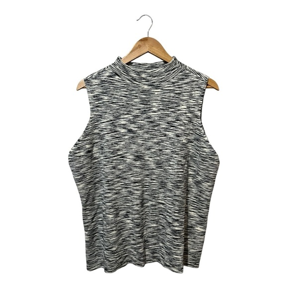 Nine West Layerable Sleeveless Mock Neck Women's XL Space Dye Knit Sweater New - Picture 5 of 6